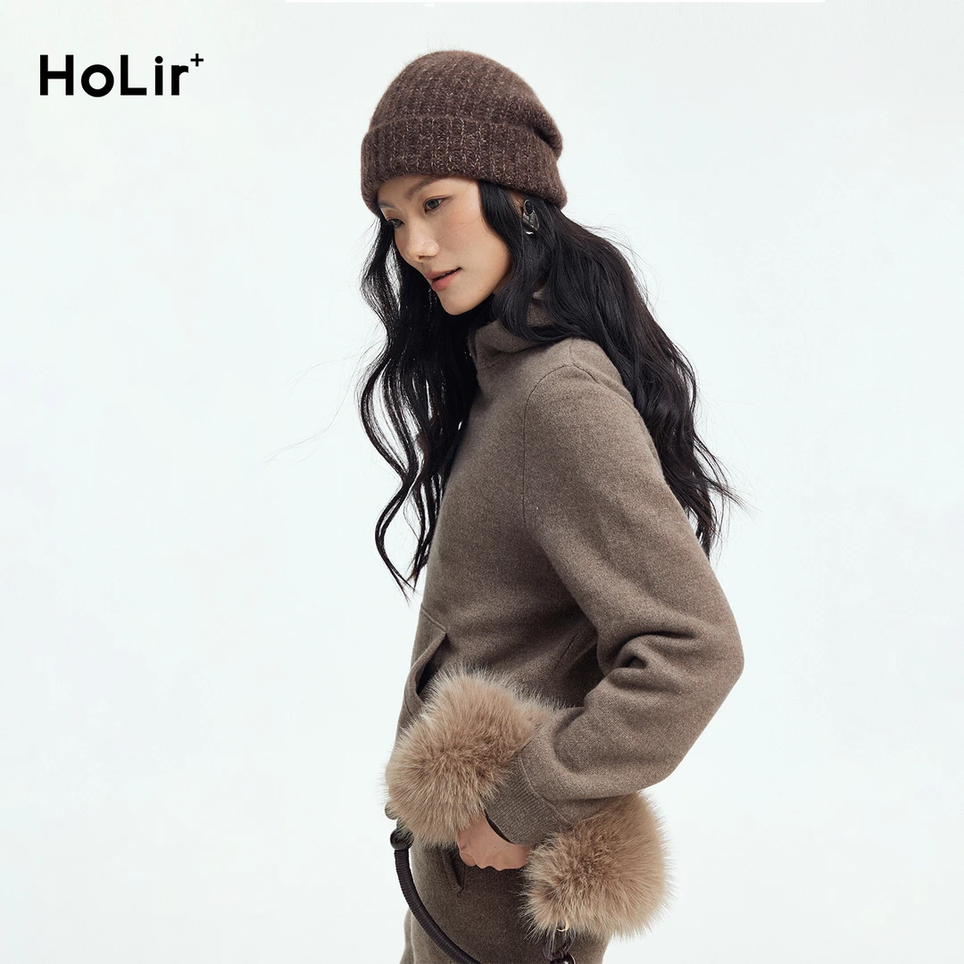 【周六新品】【限时尊享价】”云端系列“加厚花纱羊绒针织帽7804