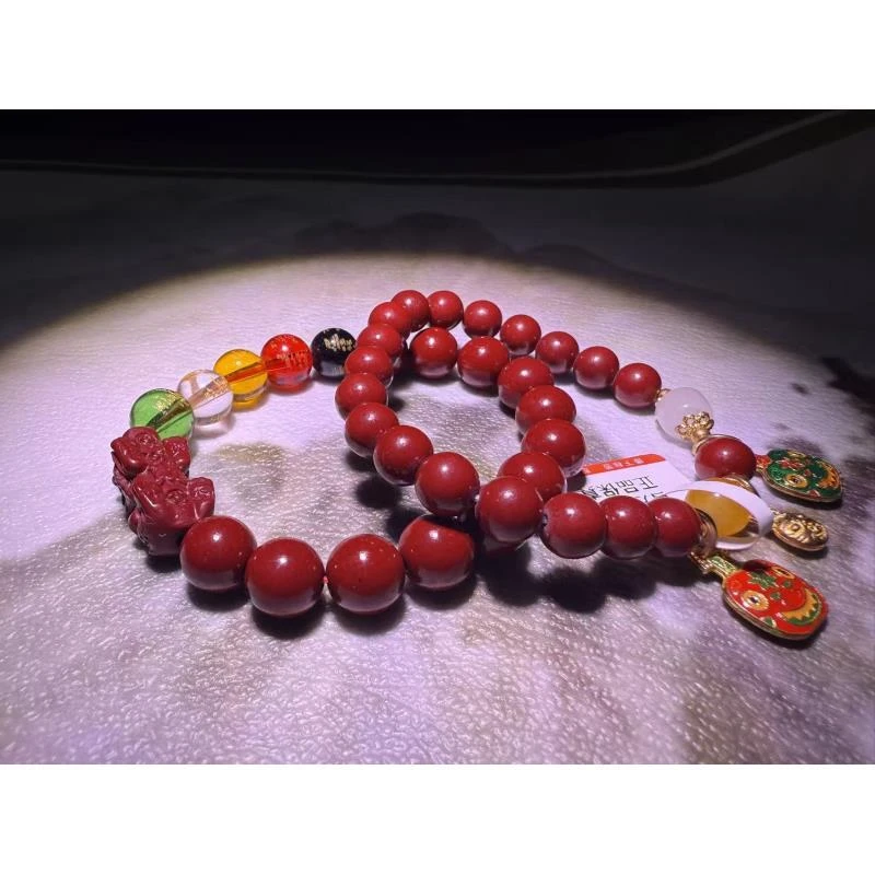 含辰砂工艺品Z19149  精美手串 朱一对