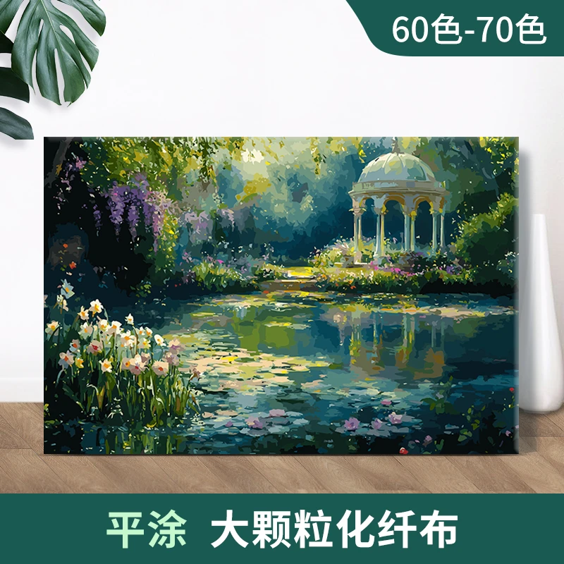 ziru gong yi pin/子儒画艺diy数字油画精选化纤布风景系列1