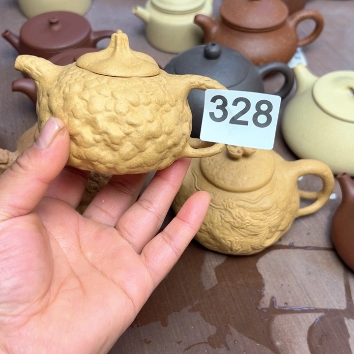 紫砂茶壶黄金段半手工160cc