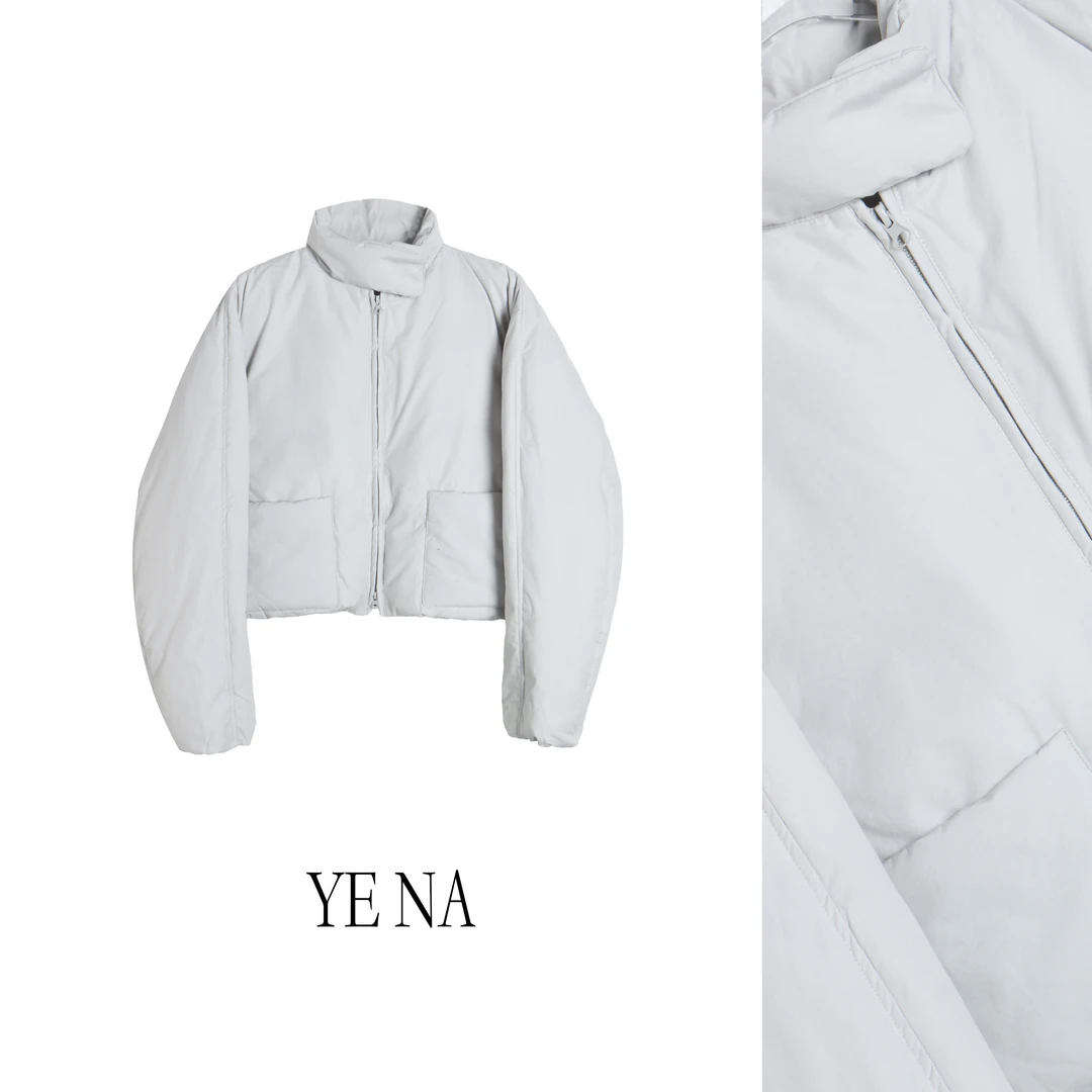 欧韩90白鸭绒羽绒服宽松型女款立领休闲秋冬新款百搭羽绒服SY817