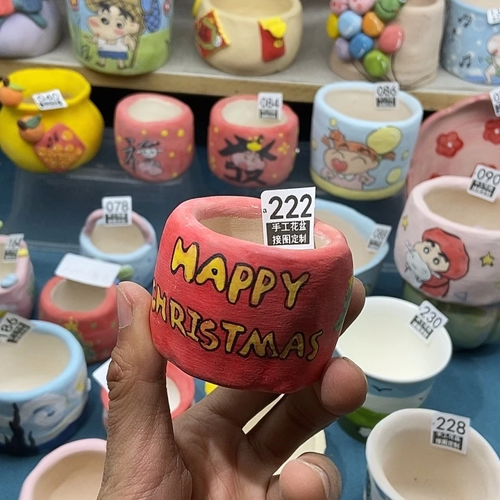 红陶222 接图定制 手工盆