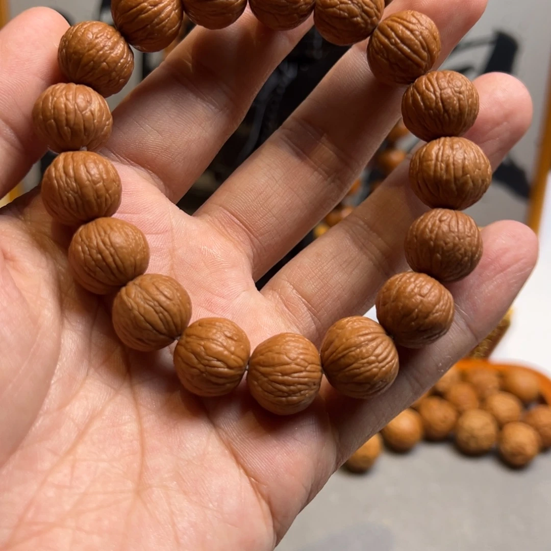 手串猴头核桃全品原皮凤羽无修无药精打底尺寸14-15