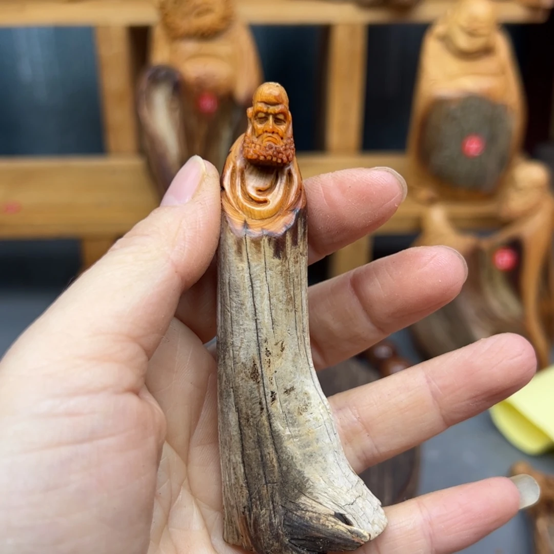 和***谐木崖柏木摆件手把件，