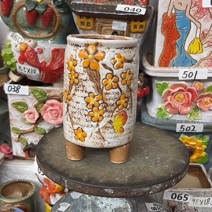 粗陶材质多肉花盆