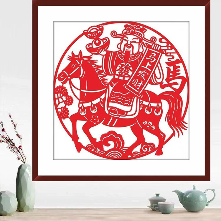 马年窗花十字绣福字春节装饰喜庆过年布置用品自己绣套件非满绣