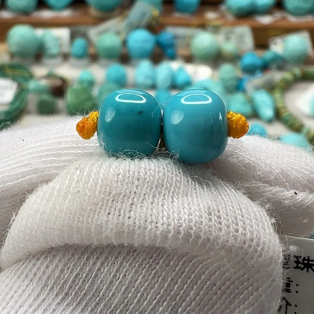 绿松石老型对珠未镶嵌