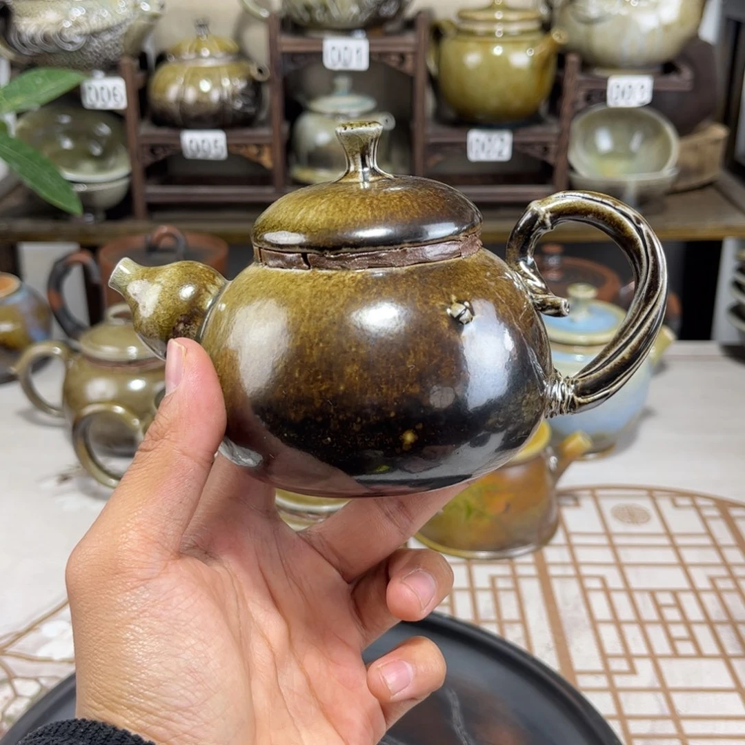 20cc白泥柴烧葫芦壶（建水紫陶古法传承裸坯柴烧