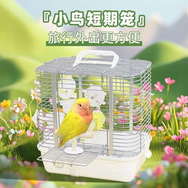 时尚耐用刺星球云梯外带笼横线 线鹦鹉外出笼鸟笼蜜袋鼯手提笼