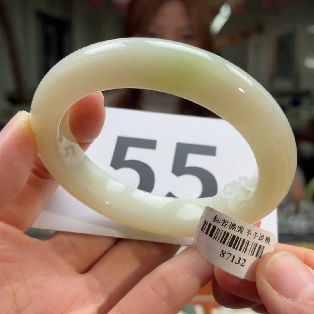 和田玉（翠青玉）手镯未镶嵌