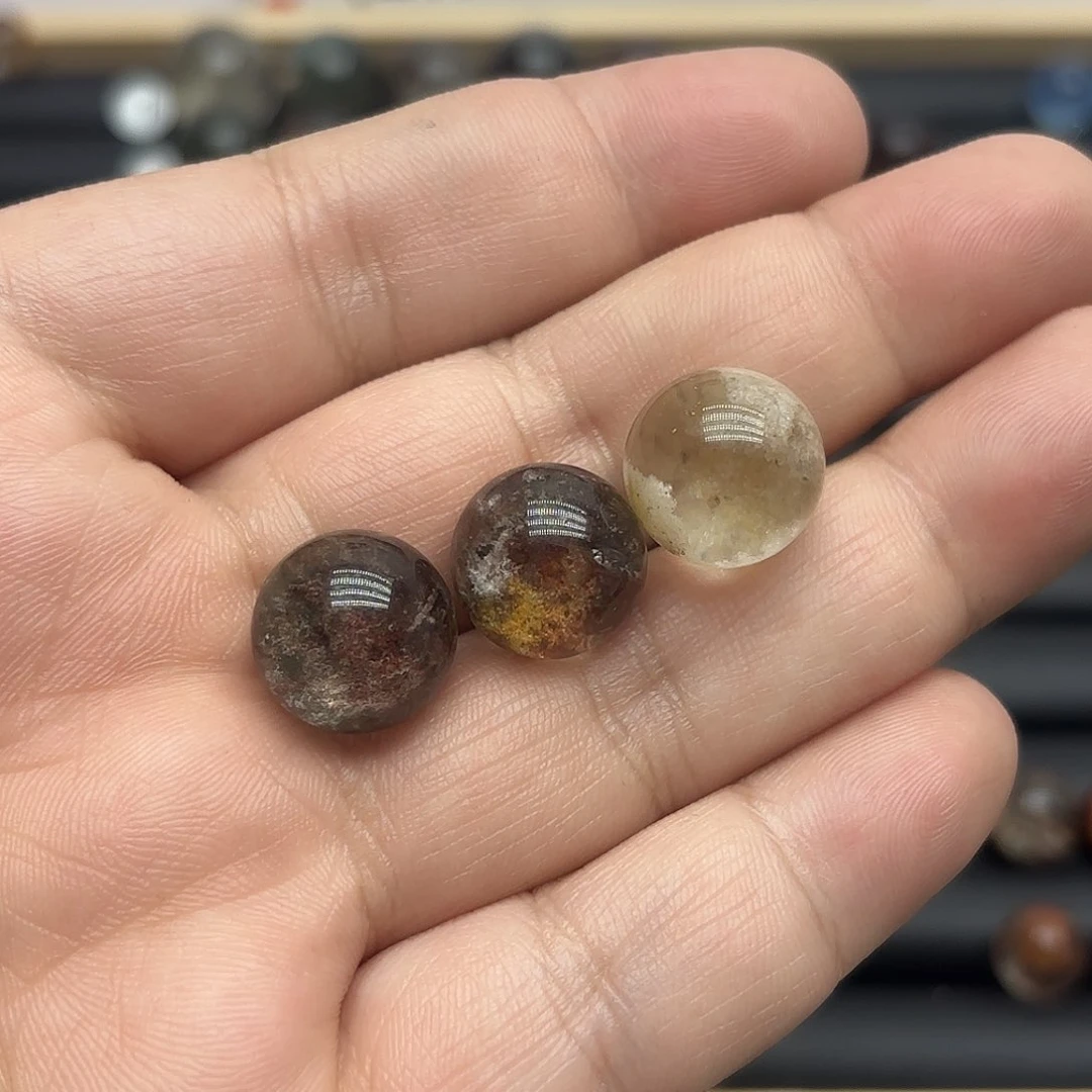 水晶珠宝半成品未镶嵌小*?打孔