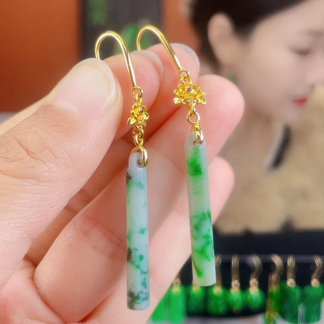 翡翠未镶嵌耳饰饰品