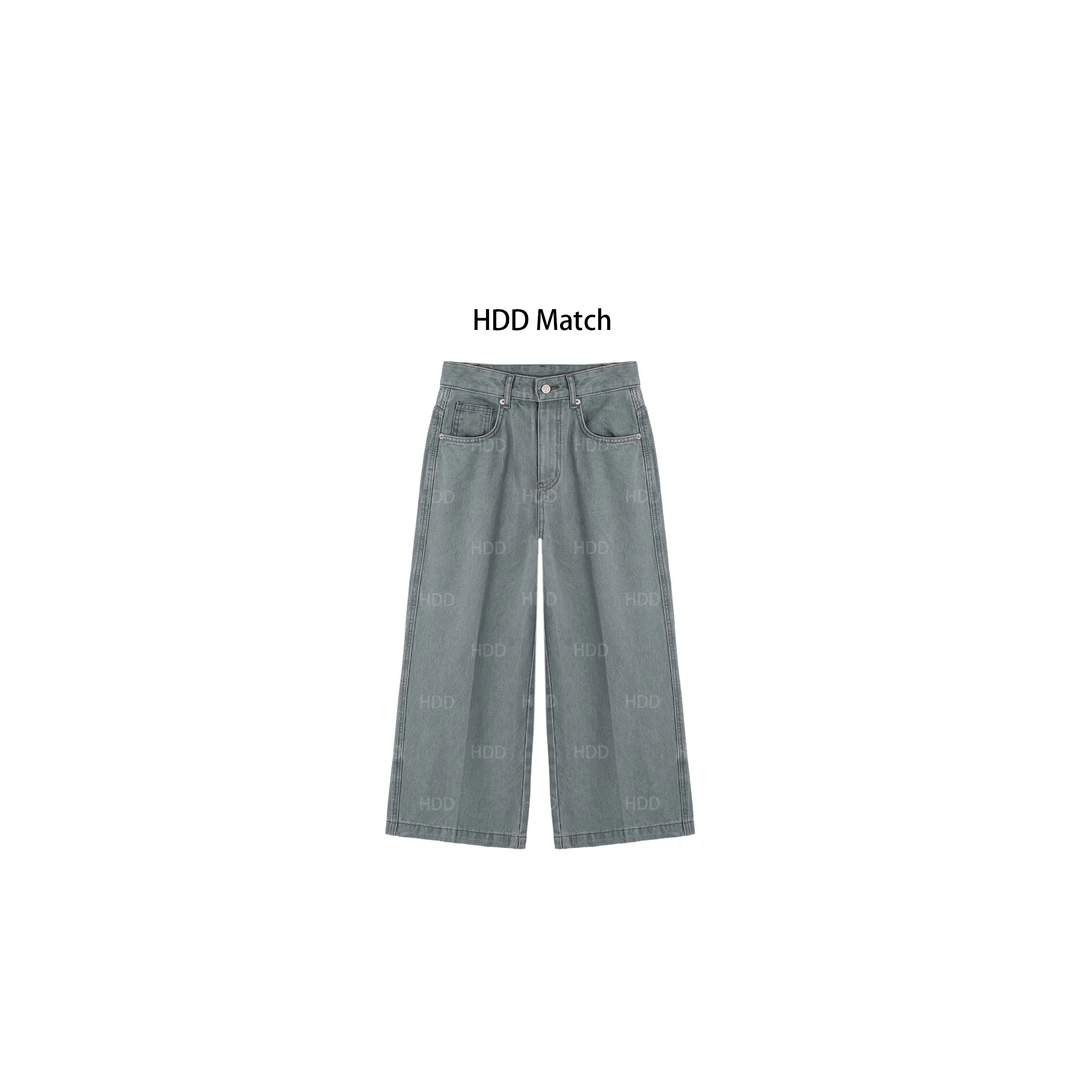 HDD Clothing "牛仔公式" 春季八九分宽松女款百搭牛仔裤 Y7018