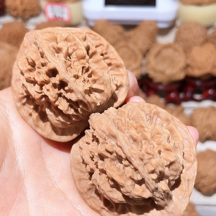 文玩核桃把件薄棱47尺放漏款不退不换