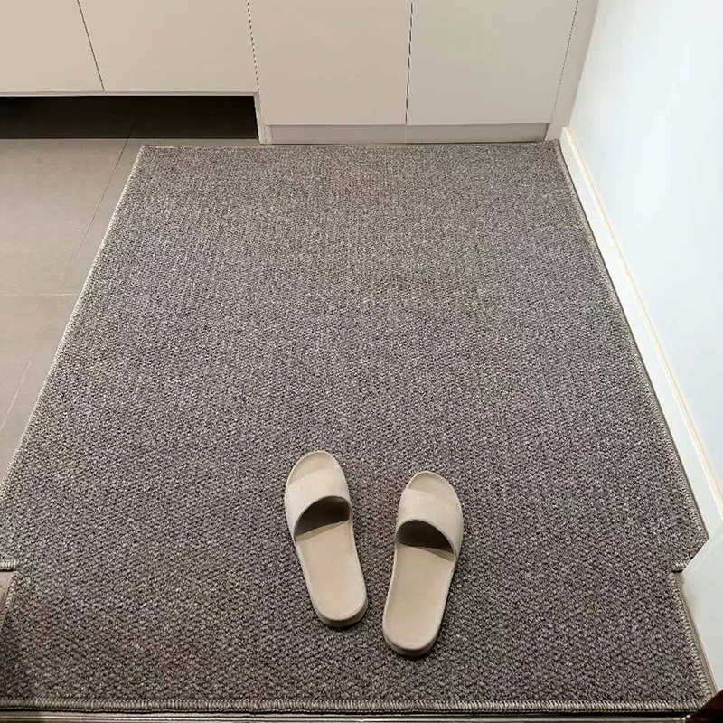 【仿剑麻】入户门地垫进门口脚垫防滑纯色奶油风玄关地毯可定制耐脏