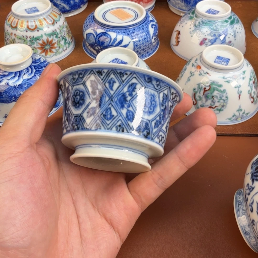 ****寶摆件景德镇瓷器手工手绘