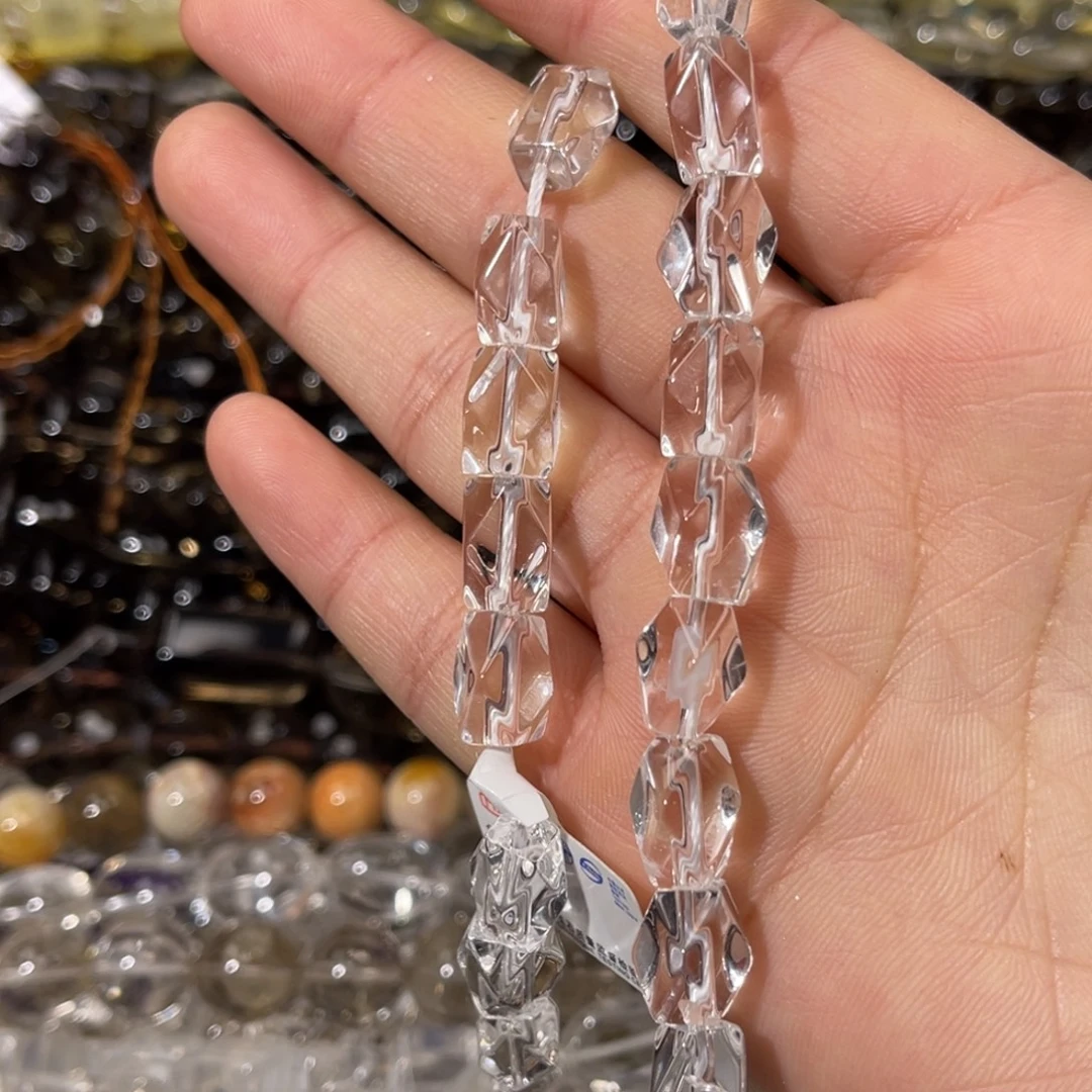 银S925镶嵌紫晶珠宝半成品净体白水晶随行