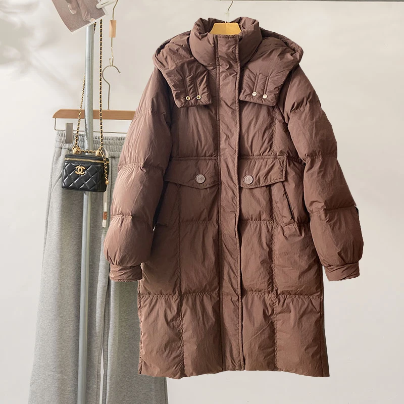 XZ1300 MISSFOFO KAIYUNZU 女士长款M扣休闲羽绒服