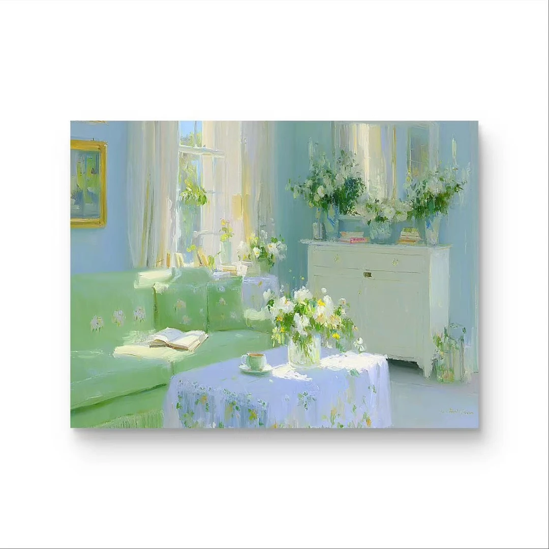 《晴光漫室》原创手绘画/75x100cm/中古风系列ZGF-381