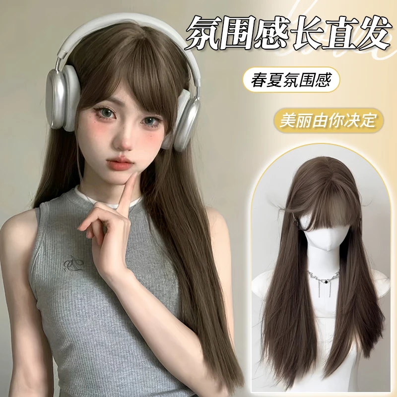 仿真玩具假发套017女中长发直发套