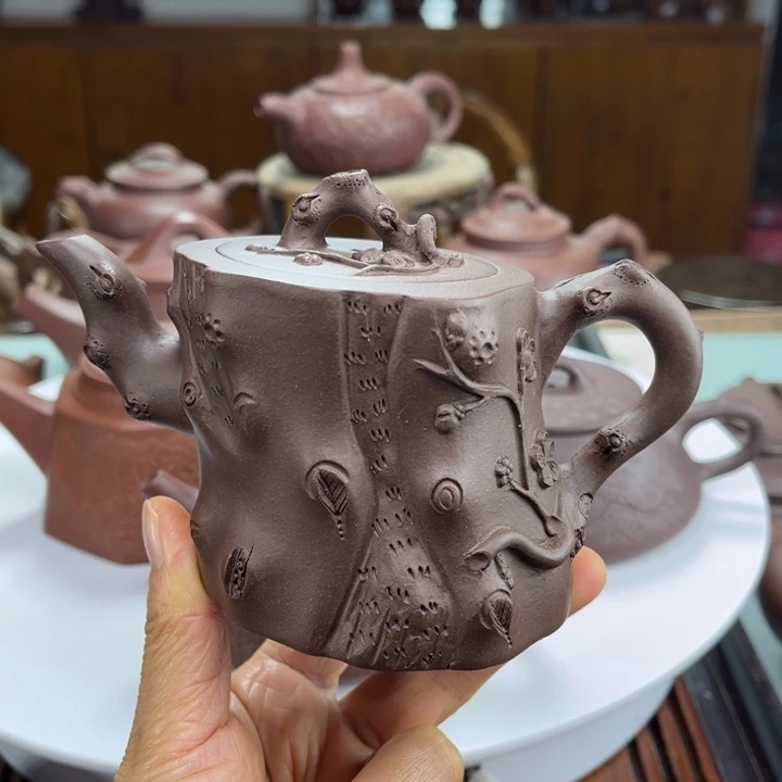 紫砂茶壶紫砂花茶