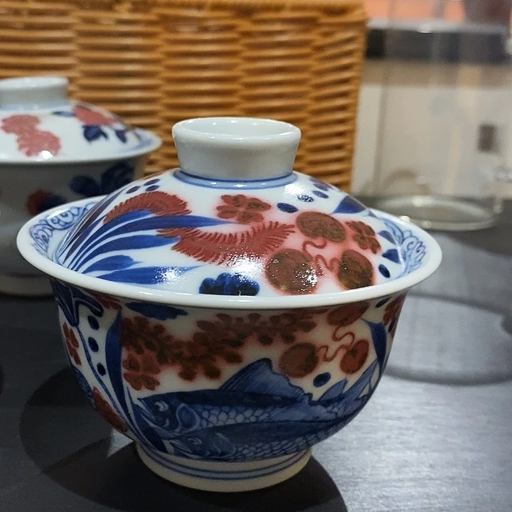 摆件青花釉里红瓷器