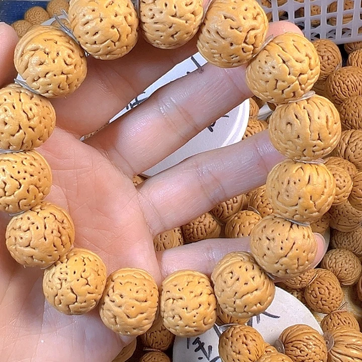 ╉***》吊坠桃核20盘锦奶豆桃核