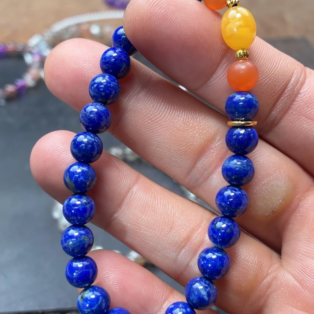 青金石未镶嵌手链多样性发货拍一发一