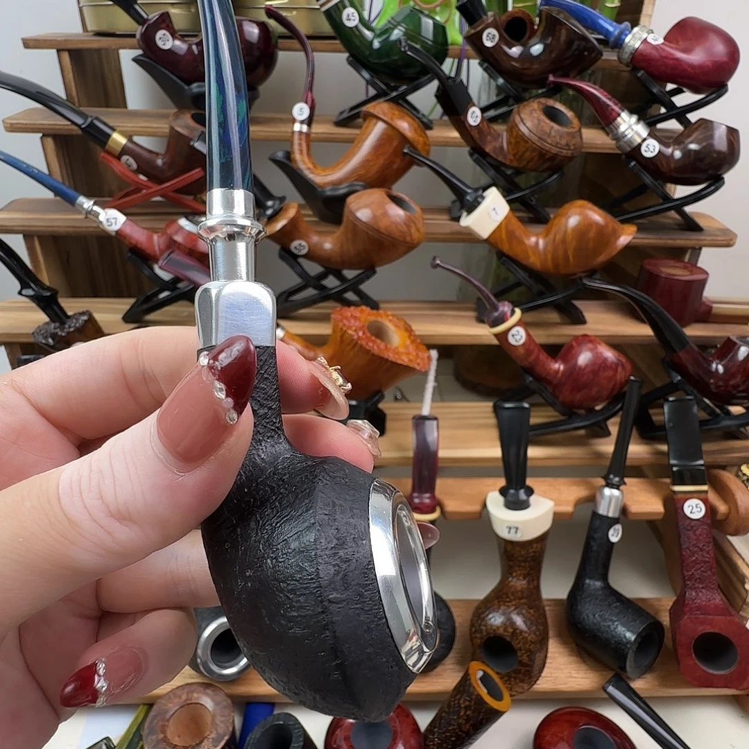 石楠木手工牛头烟斗