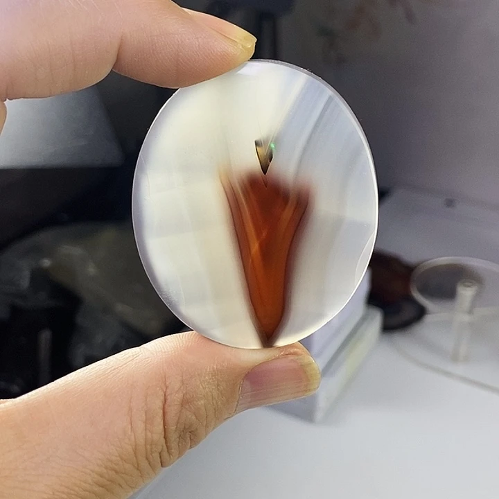 合成碳硅石非金属时尚图纹画面石饰品