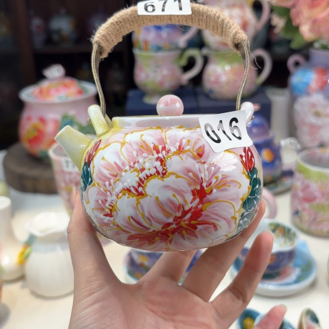 景德镇手绘高温釉下彩陶瓷茶具