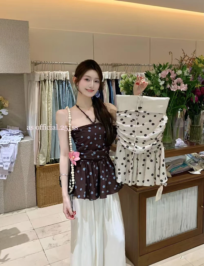 宽松型通勤性感风修身型背心吊带显瘦小众碎花时尚