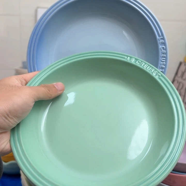 瓷片微瑕2个8英寸草帽盘