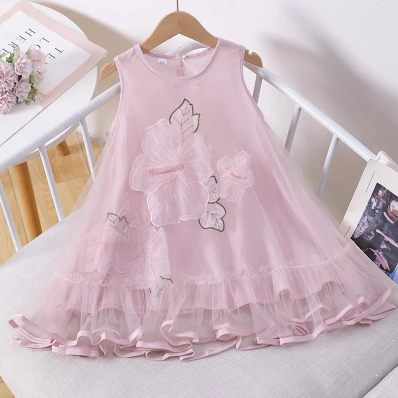 【H639】童装女童2025年公主裙小童洋气吊带连衣裙