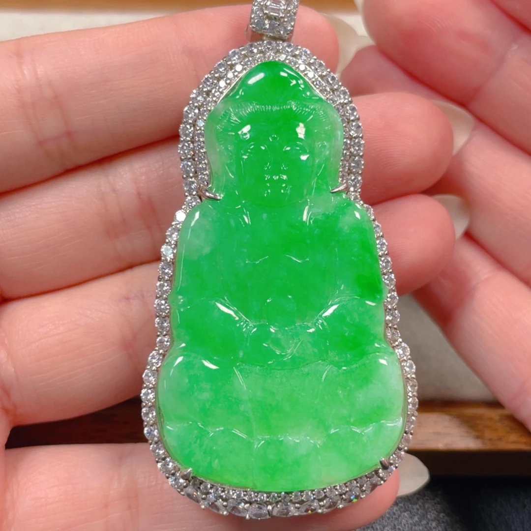 翡翠银S925镶嵌颈饰