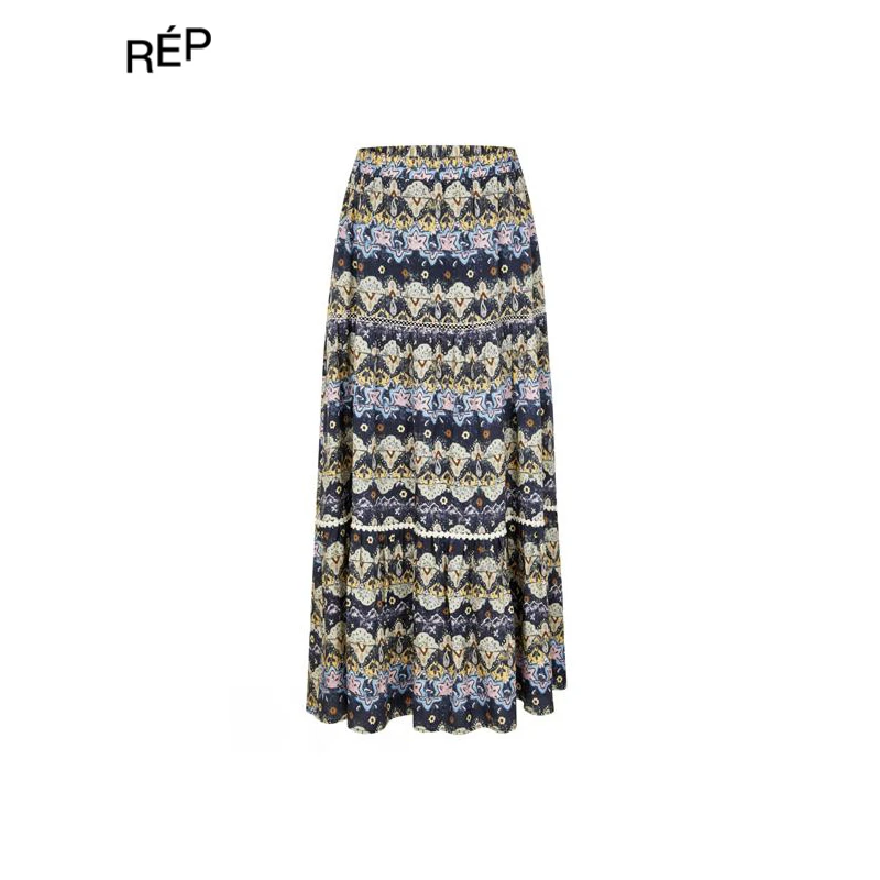 REP-Journal Record设计师品牌藏青长裙 25PF