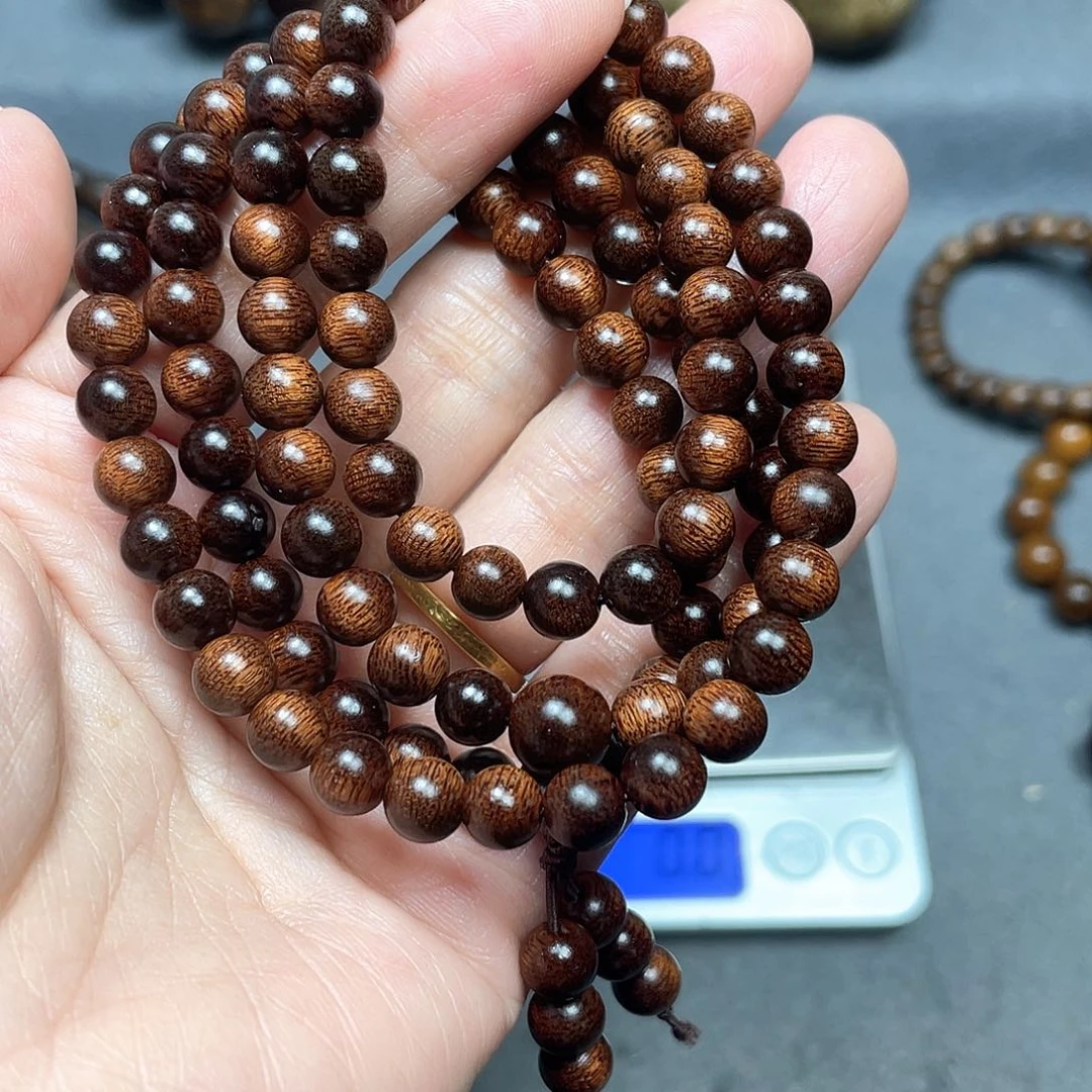 沉香手串芽庄紫棋0.6