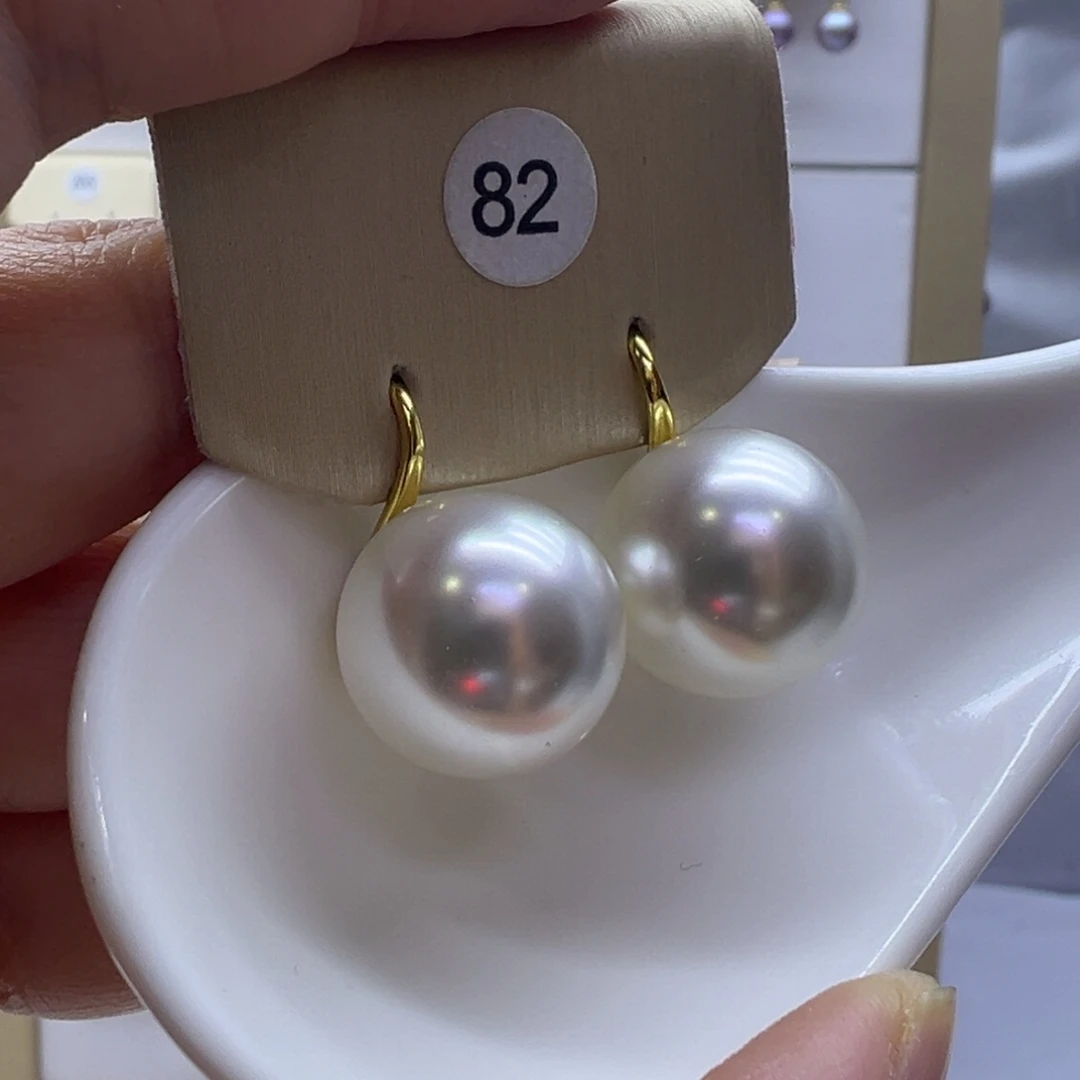 淡水珍珠耳饰银S925镶嵌