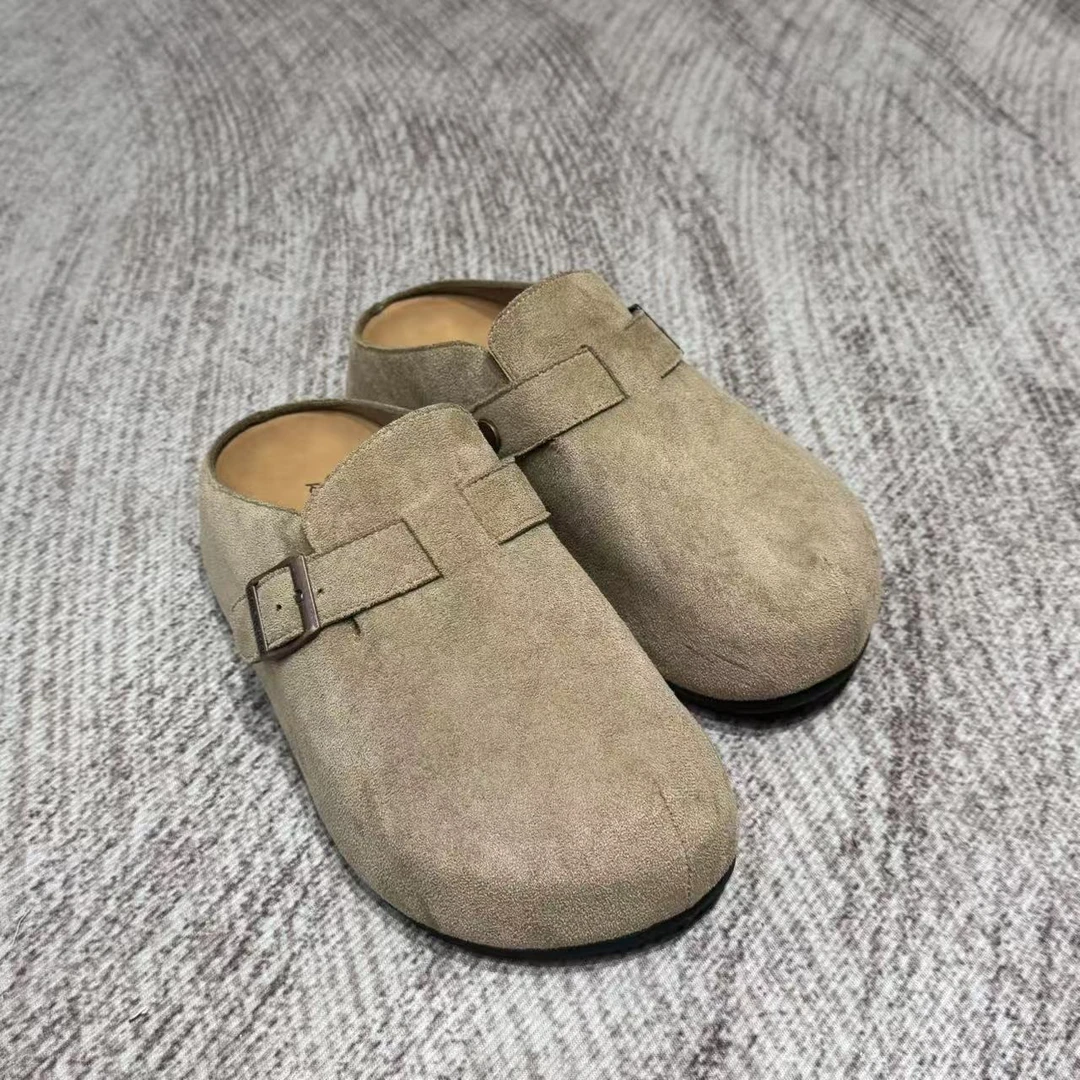 2689【春日限定】厚底勃肯一脚蹬懒人鞋包头半拖鞋(跟高4.5cm)