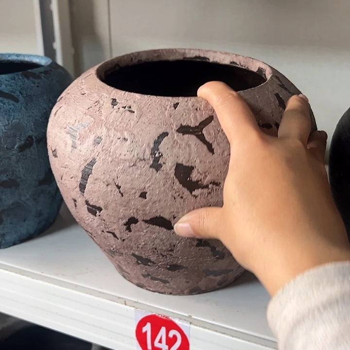 粗陶盆默认打孔高18口14