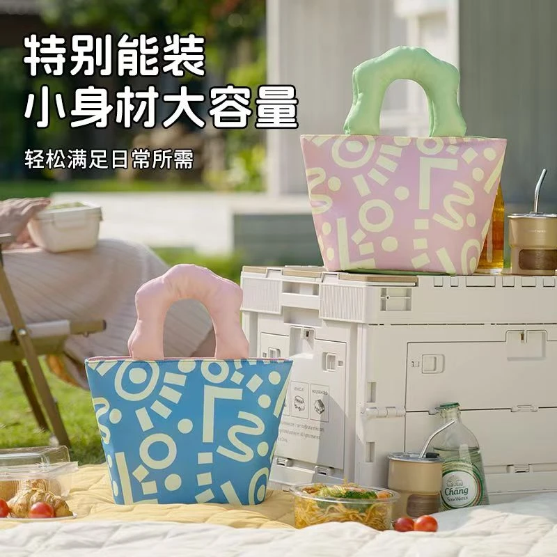 原创饭盒包上班族带饭保温便当包加厚铝箔小学生餐包通勤手提袋子