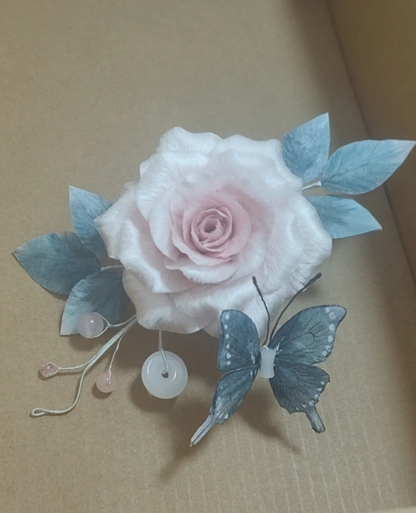 非遗绒花秋冬汉服配饰超仙簪子可爱发簪气质古风汉服旗袍绒花日常