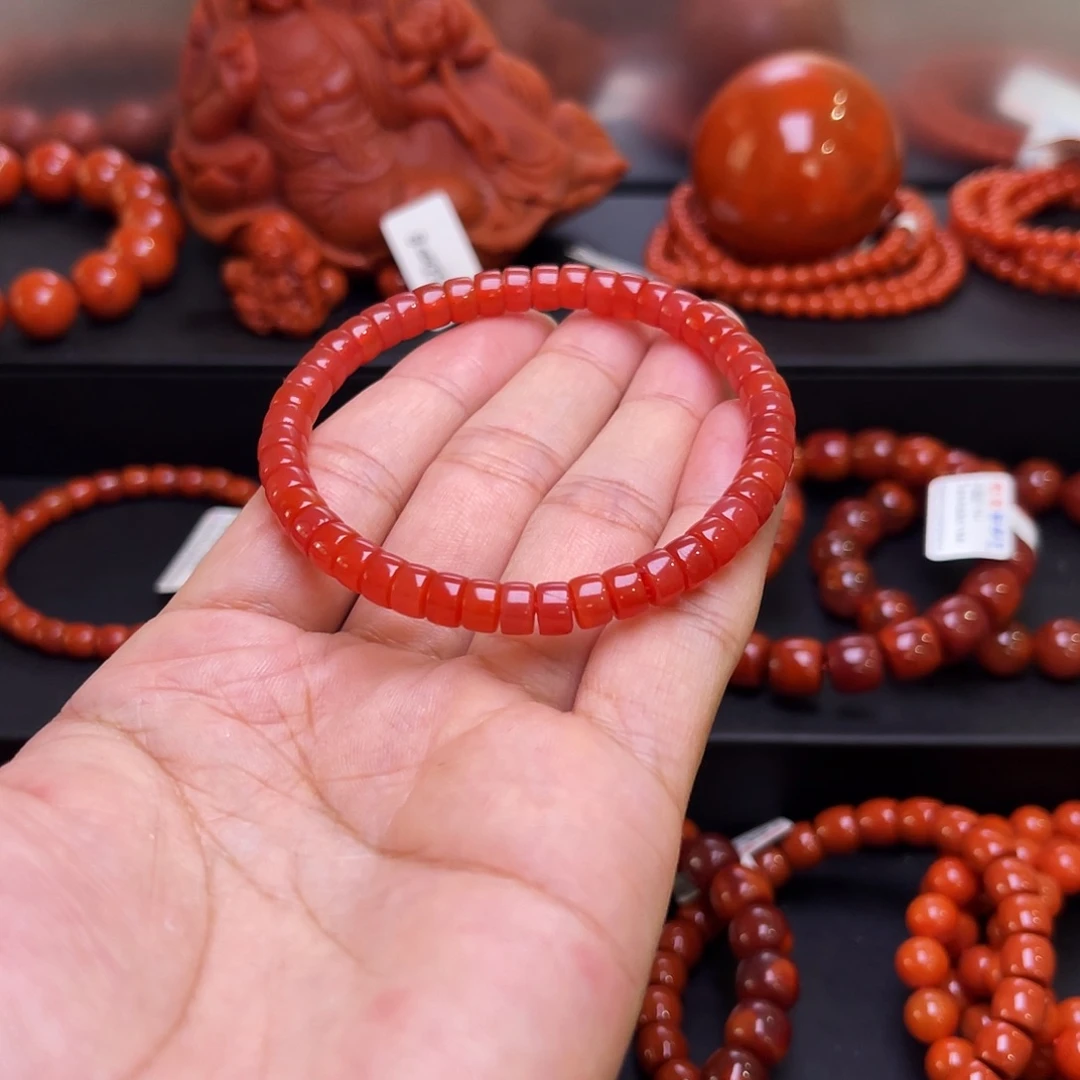 风***哥南红玛瑙未镶嵌南红手串