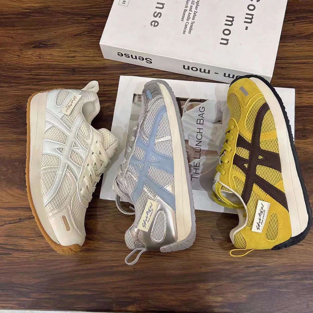 2025夏新款欧若风元气潮范阿甘鞋德训鞋百搭厚底女鞋