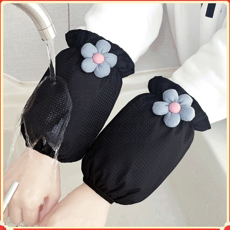 秋冬可爱短款防水袖套成人学生家务干活上班防污护袖羽绒服套袖k