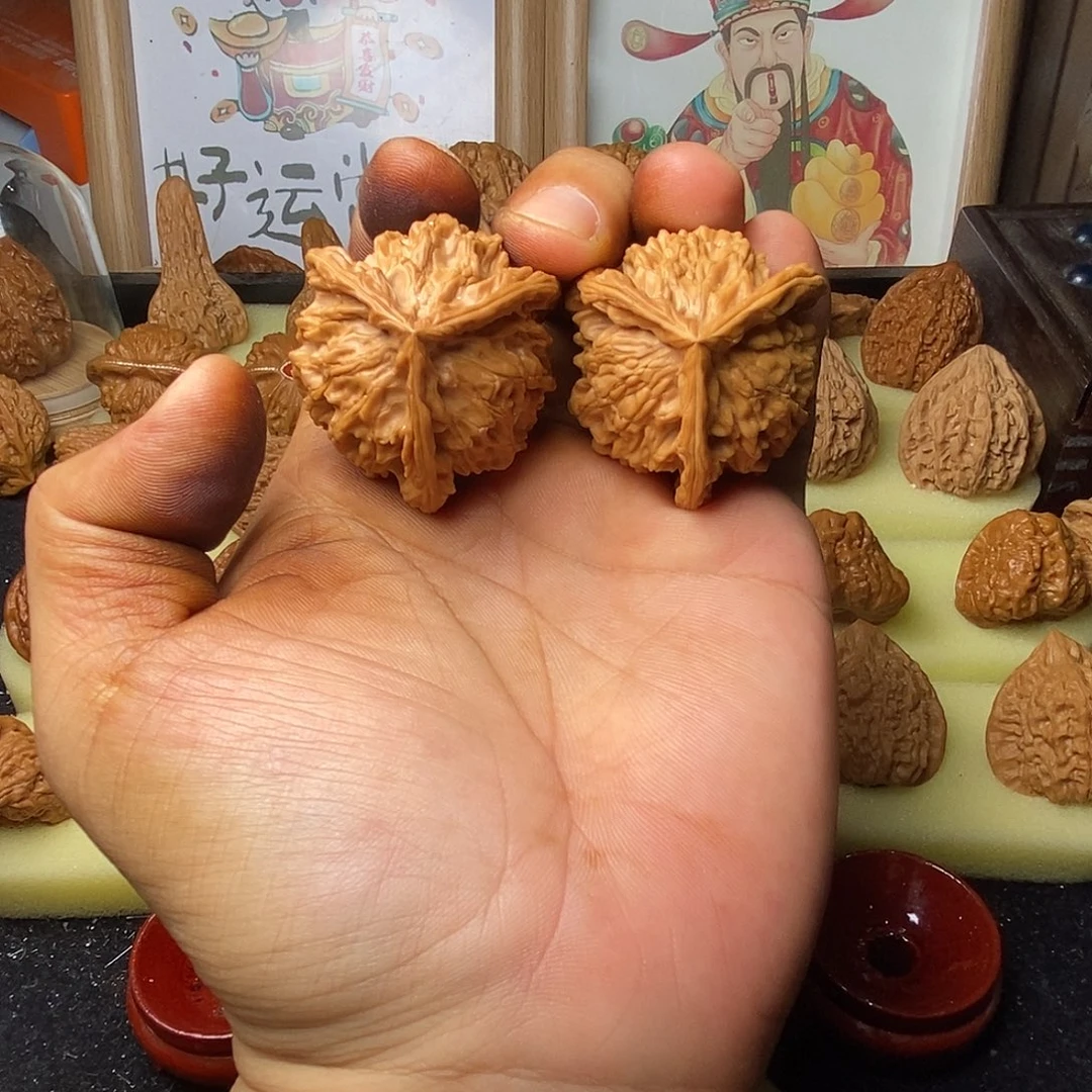 桃核把件猫头鹰42全品