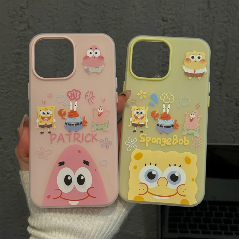 ins风派大星适用苹果16pro创意iPhone15果冻手机壳可爱华为mate60