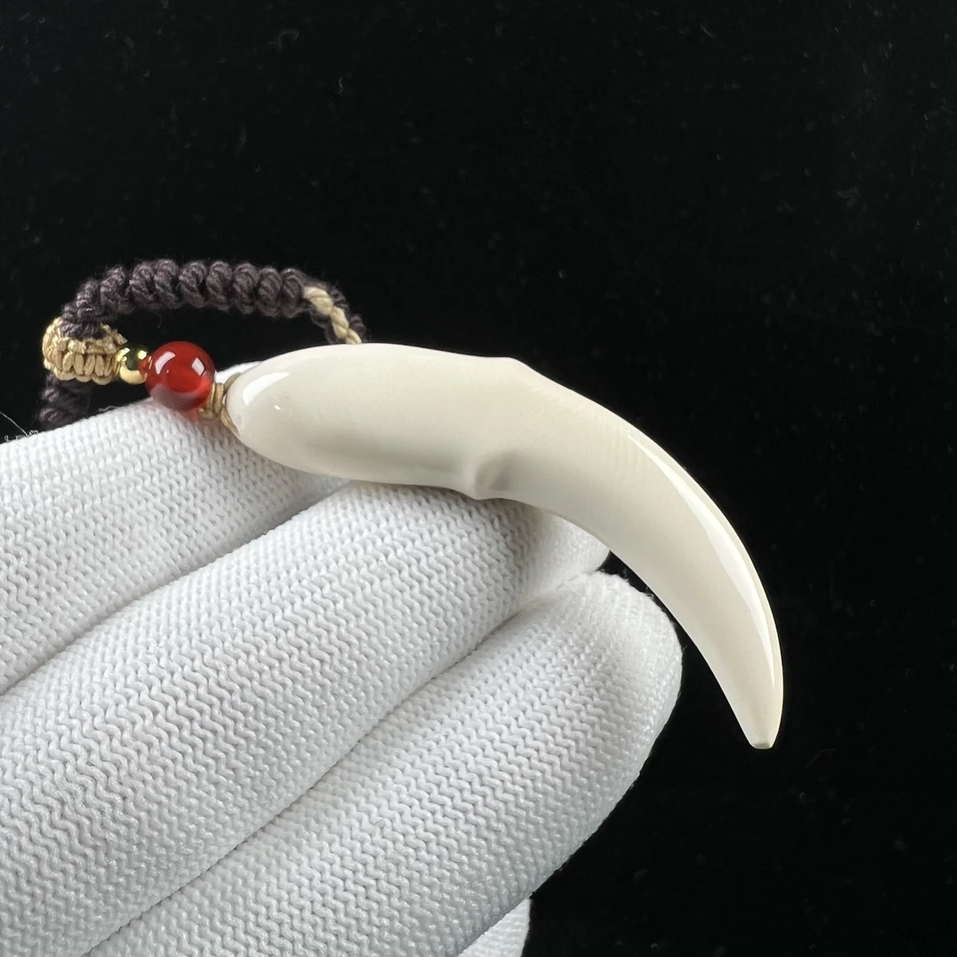 D1770天然猛犸牙雕刻牙尖 52.6mm支持鉴定 假一罚四