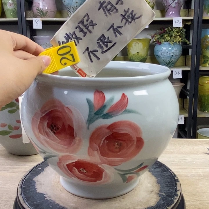 粉***猪景德镇高温陶瓷花盆