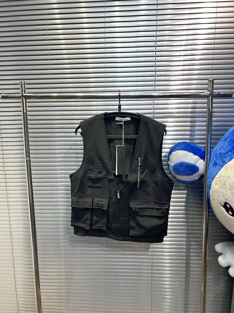 全新未使用 GALLIANO LANDOR gl黑色机能多口袋机能马甲/全新